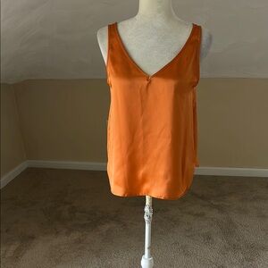 LOFT Orange Camisole Top V-Neck Lightweight